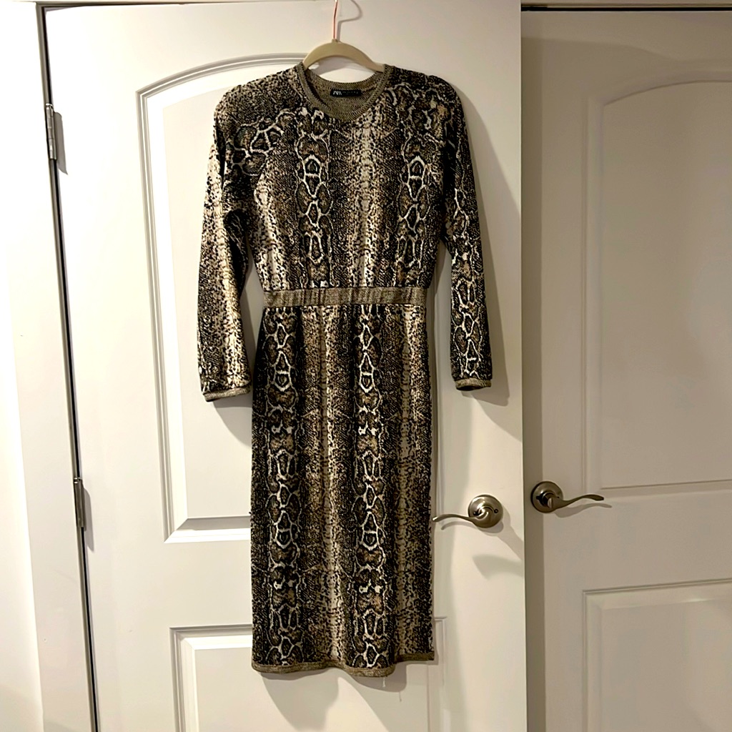 Zara Python Knit Dress